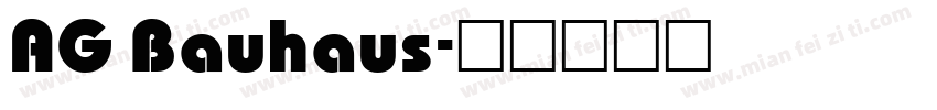 AG Bauhaus字体转换